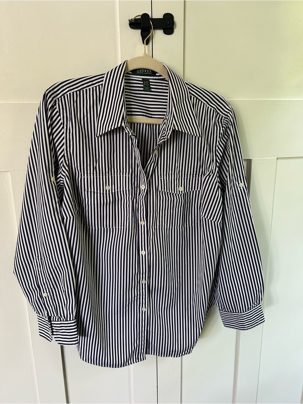 Lauren Ralph Lauren Striped Button-Down  Shirt / Size 1X / 100% Cotton